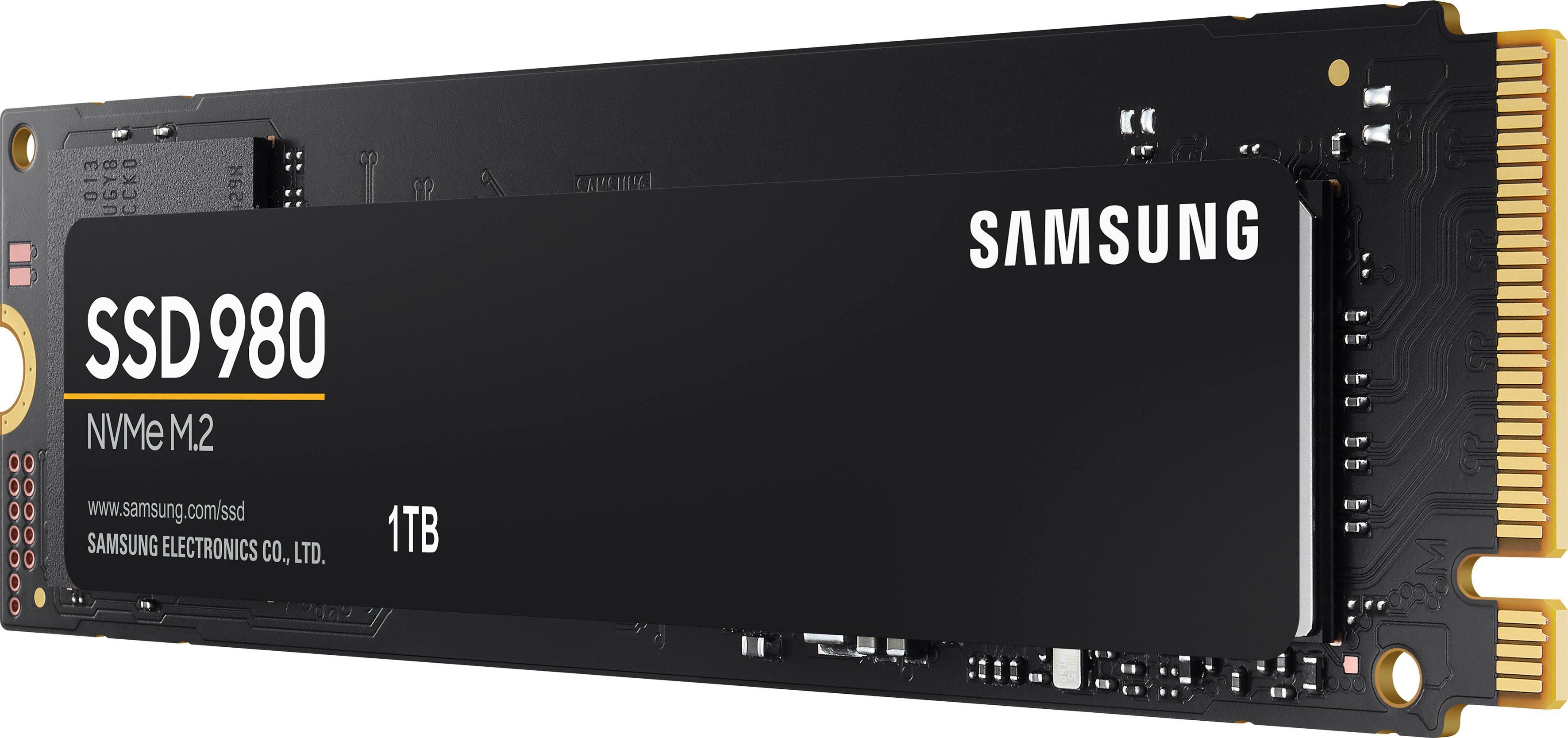 Samsung SSD 980 interne SSD (1 TB) 3500 MB/S Lesegeschwindigkeit, 3000 MB/S Schreibgeschwindigkeit, NVMe