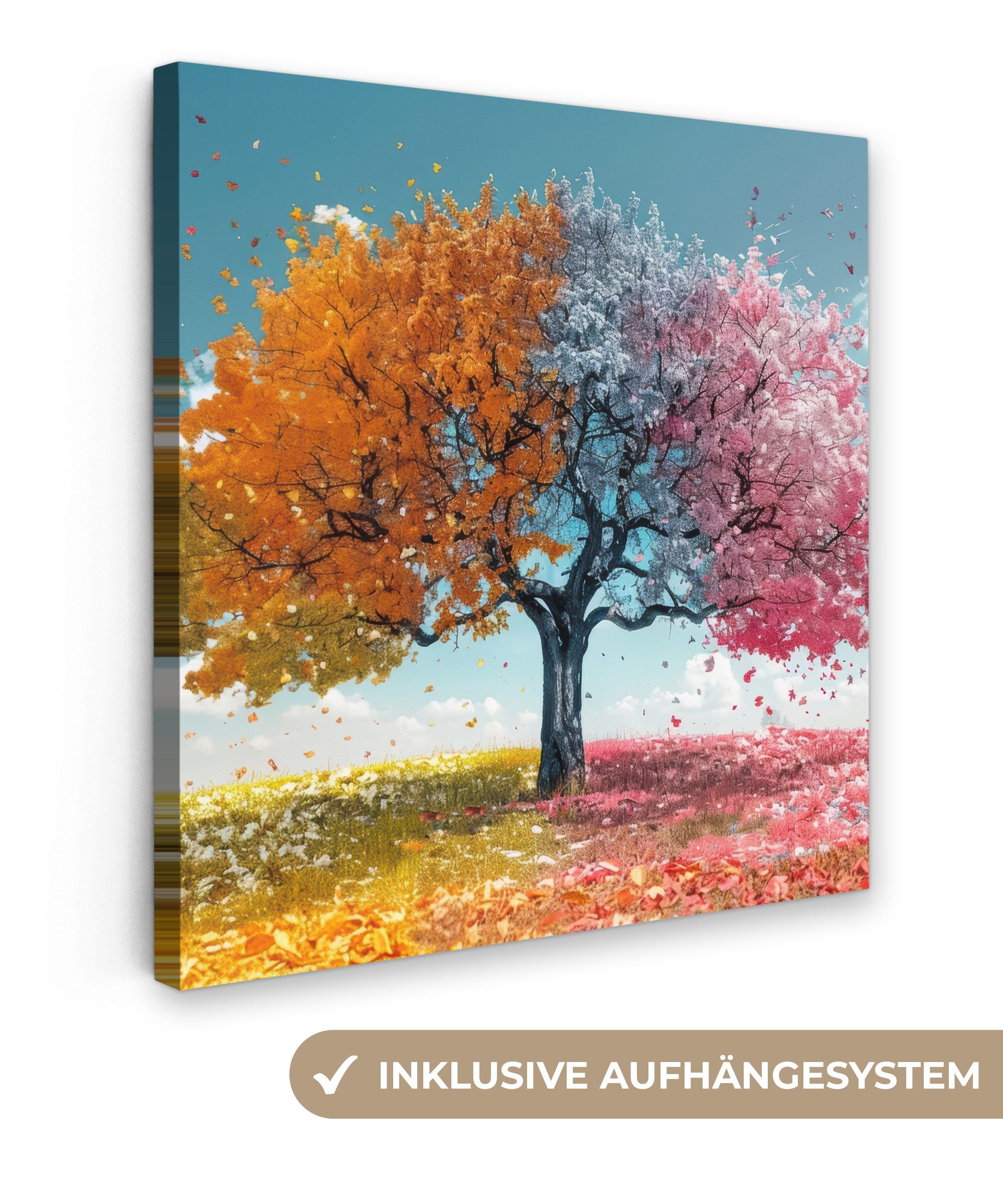 OneMillionCanvasses® Leinwandbild Baum - Bunt - Natur - Baum des Lebens, Fo günstig online kaufen