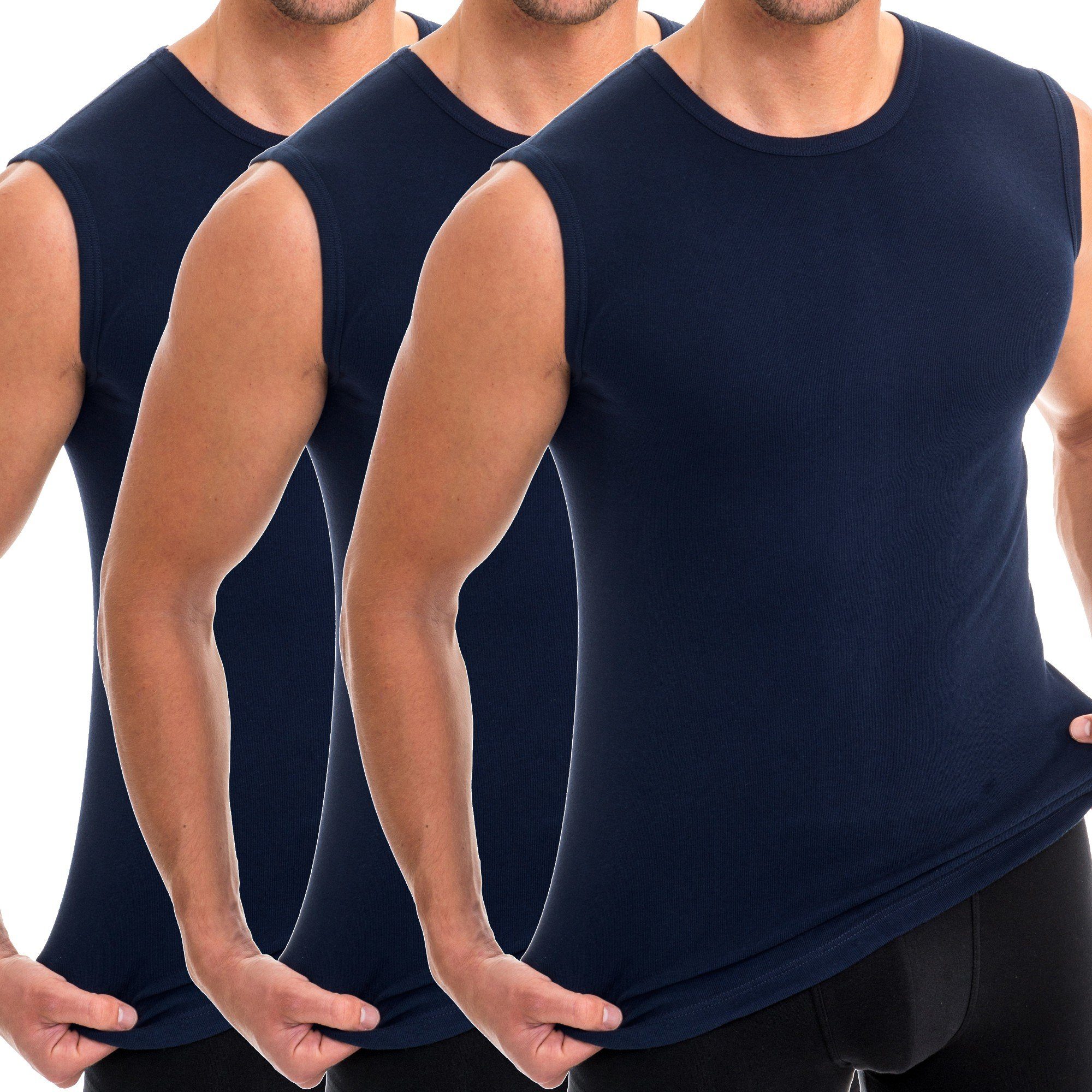 HERMKO Achseltop 3040 3er Pack Herren günstig online kaufen