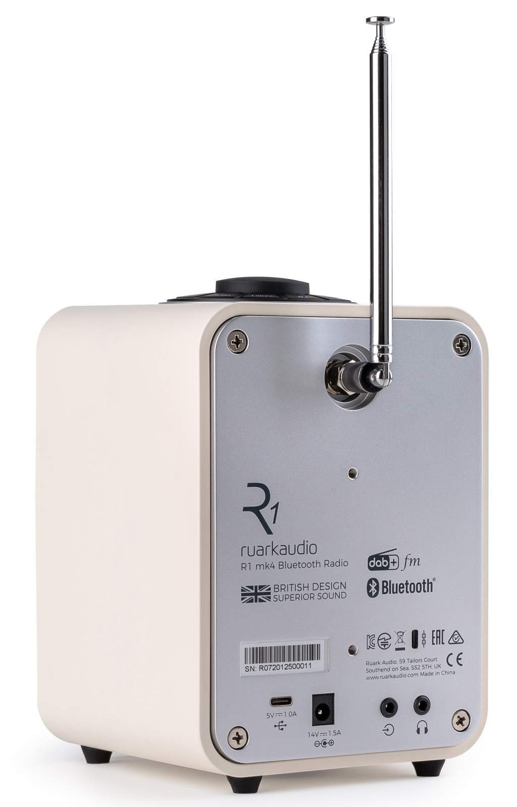 ruarkaudio ruark audio R1 MK4 einstellbare FM-Tuner, Digitalradio Light Bässe) Bluetooth-Empfänger, Cream und Digitalradio und mit (Digitalradio Cream Höhen (DAB),FM-Tuner, Uhranzeige, DAB+ (beige) (DAB) Digitalradio Wecker,Displaybeleuchtung,Display