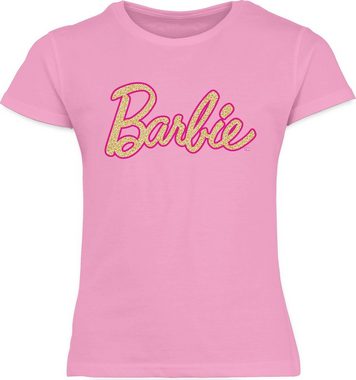 Shirtracer T-Shirt Barbie Logo Glitzer Barbie Mädchen