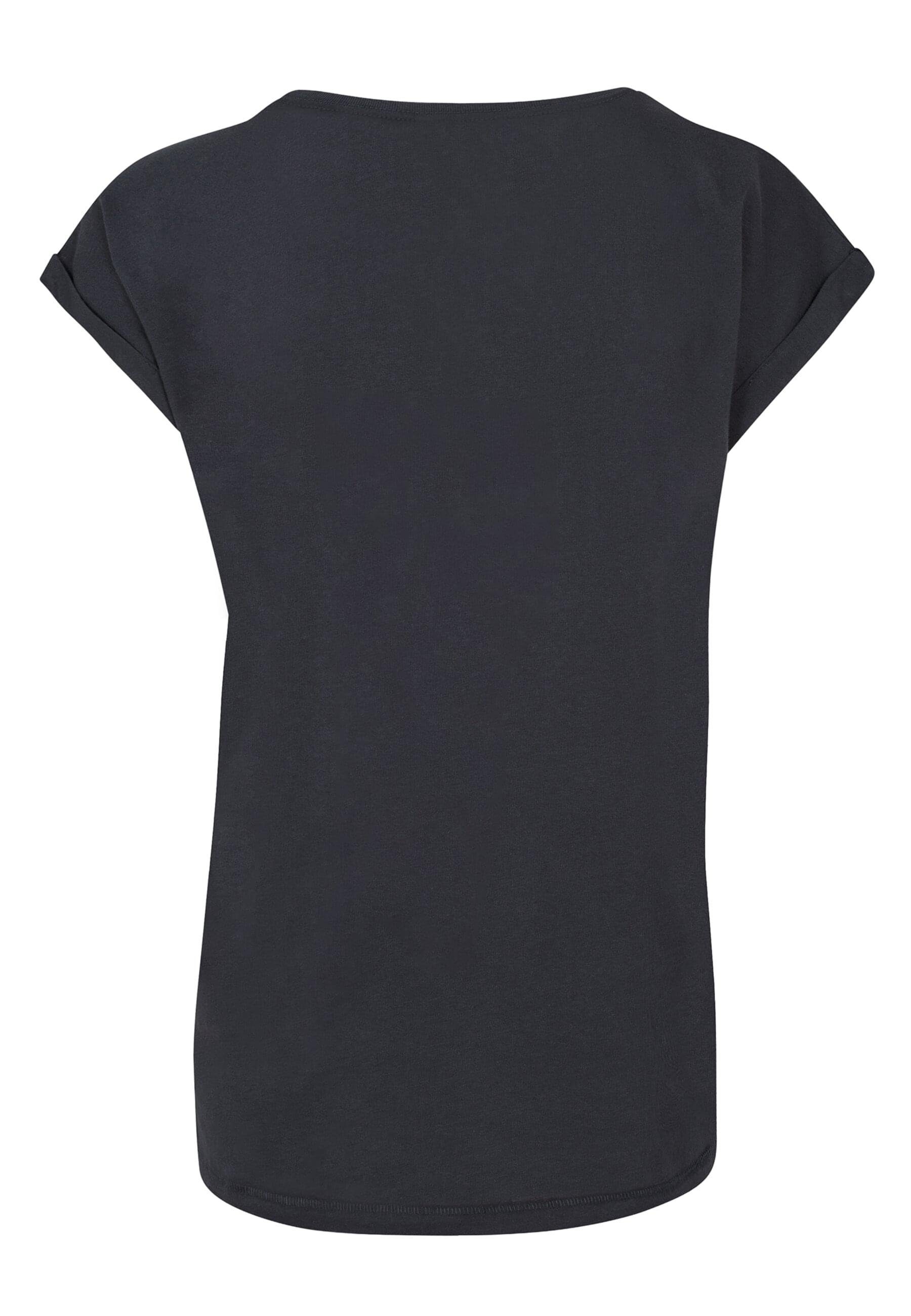 Merchcode T-Shirt Damen Ladies Butterfly Extended (1-tlg) navy Tee Shoulder Blue