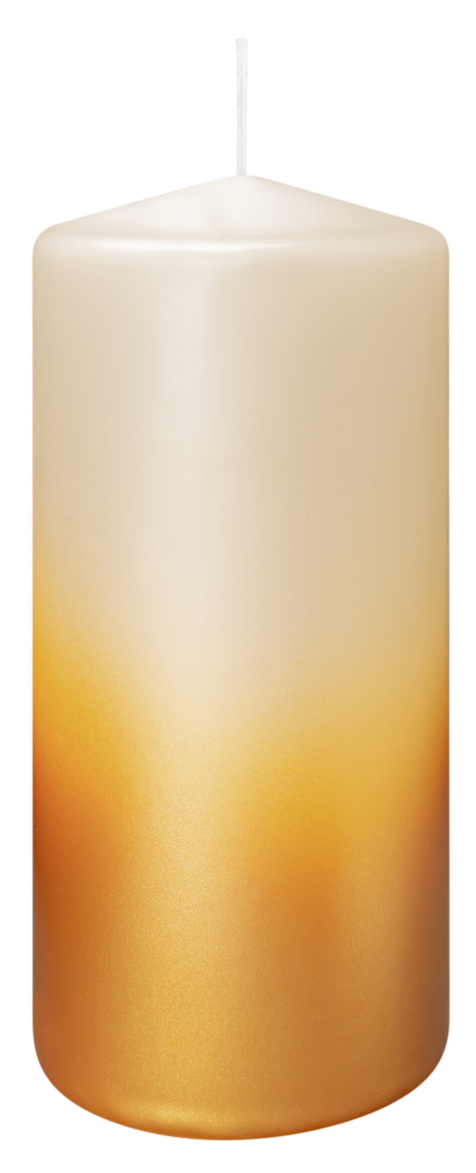 Wiedemann Kerzen Adventskerze Stumpenkerzen Golden Shine Creme/Gold 150 x Ø 68 mm, 4 Stück