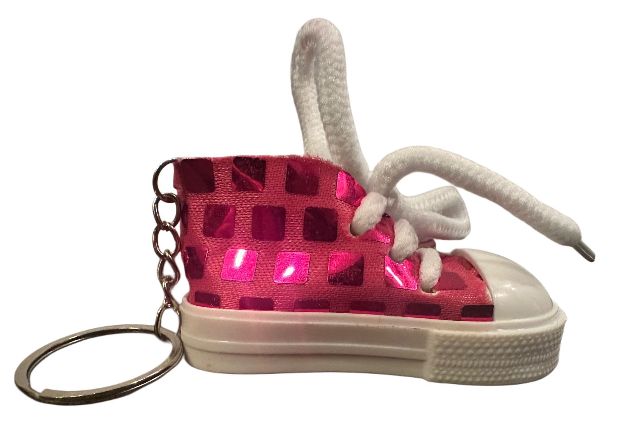LG-Imports Брелки Брелки 7cm Anhänger Geschenk Cartoon Sneaker Chucks pink, Glitzer AnhängerHaustierschlüsselanhänger Geschenk Frau Herr