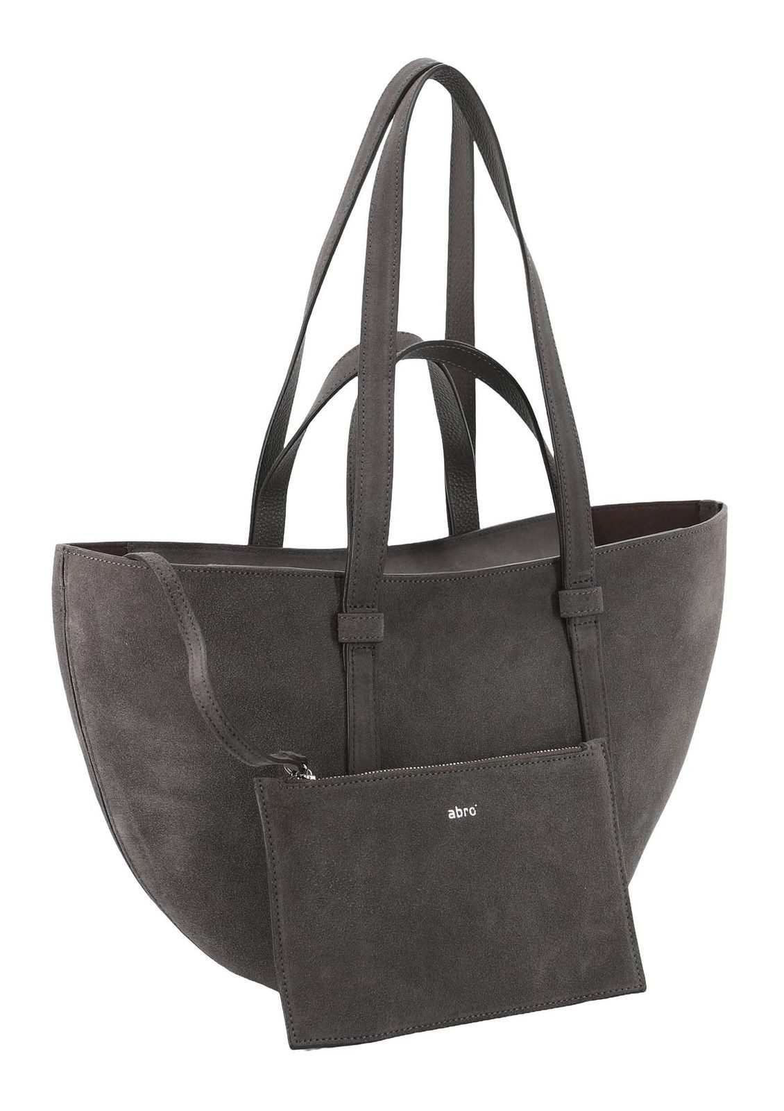 Abro Schultertasche Shopper COSMO (Set, 2-tlg), aus echtem Leder