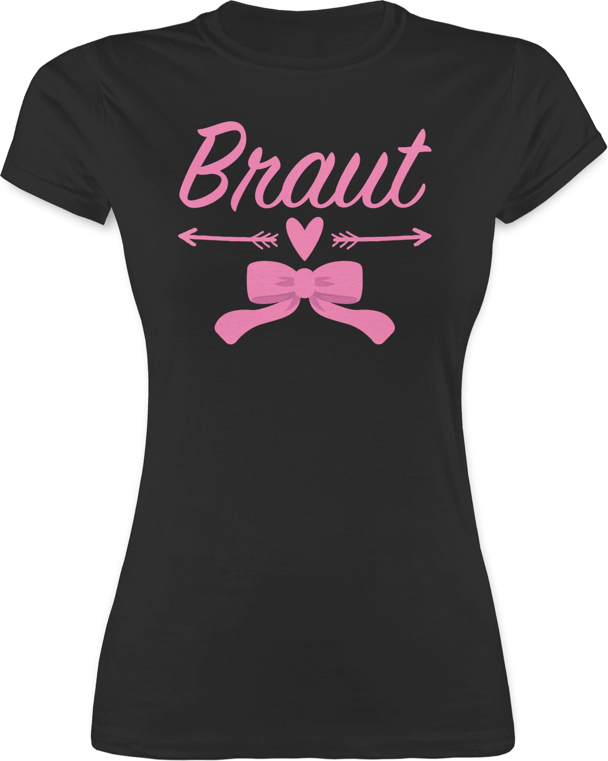 Shirtracer TShirt »Braut Schleife JGA Junggesellenabschied Frauen