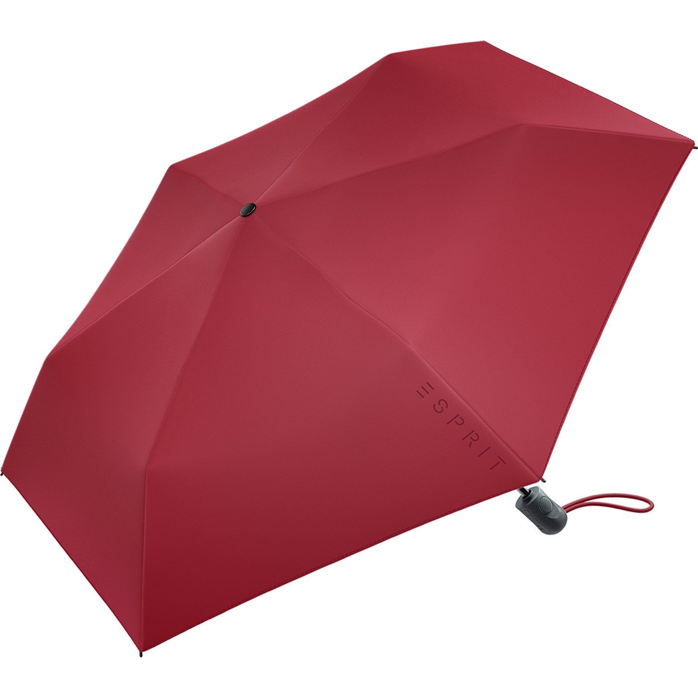 klein Esprit Auf-Zu leicht Easymatic Automatik leicht, rot Slimline Taschenregenschirm und stabil