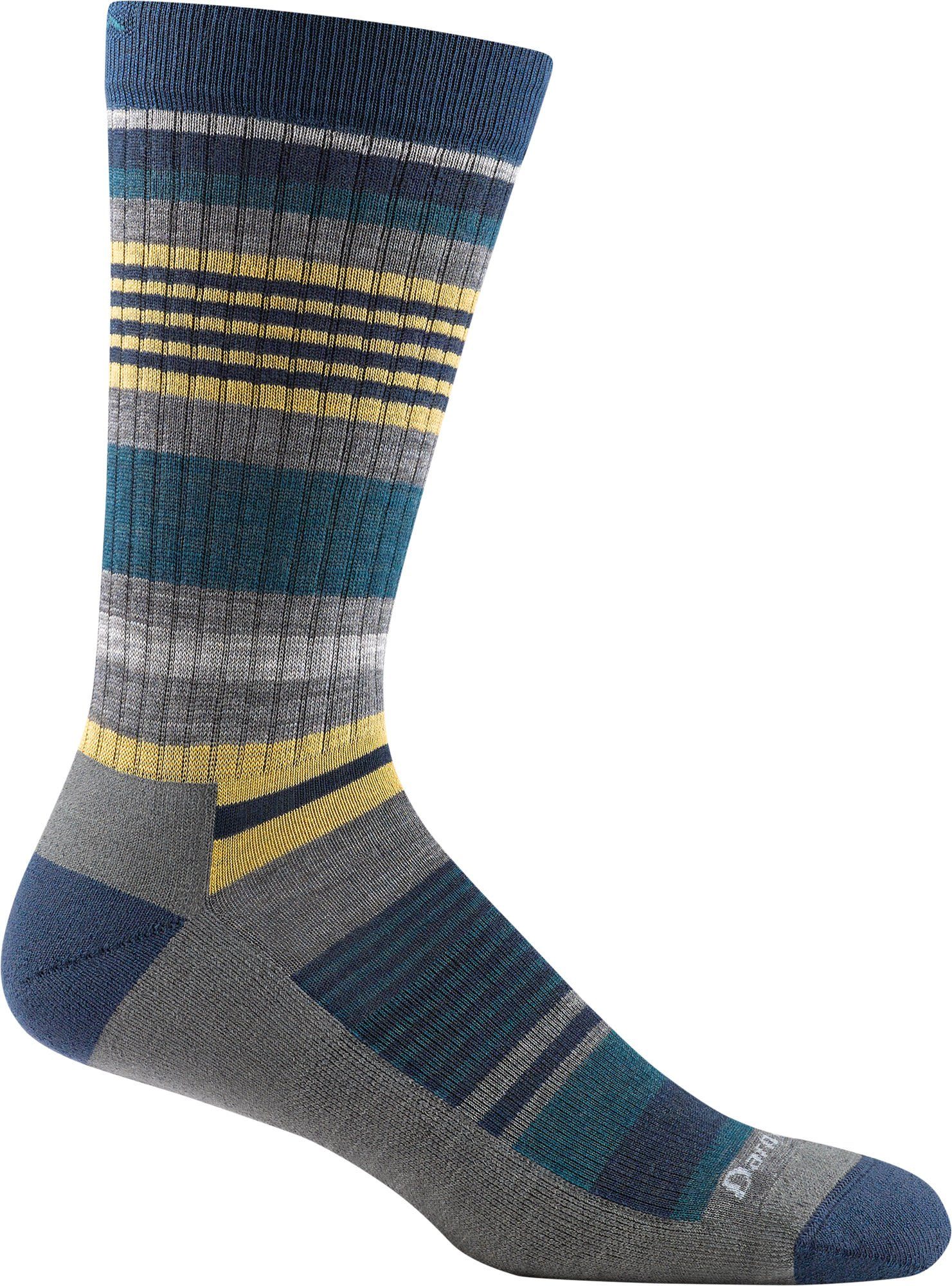 Vermont Thermosocken Darn Crew Tough Gray Socks M Medium Stripe Unstandard Herren