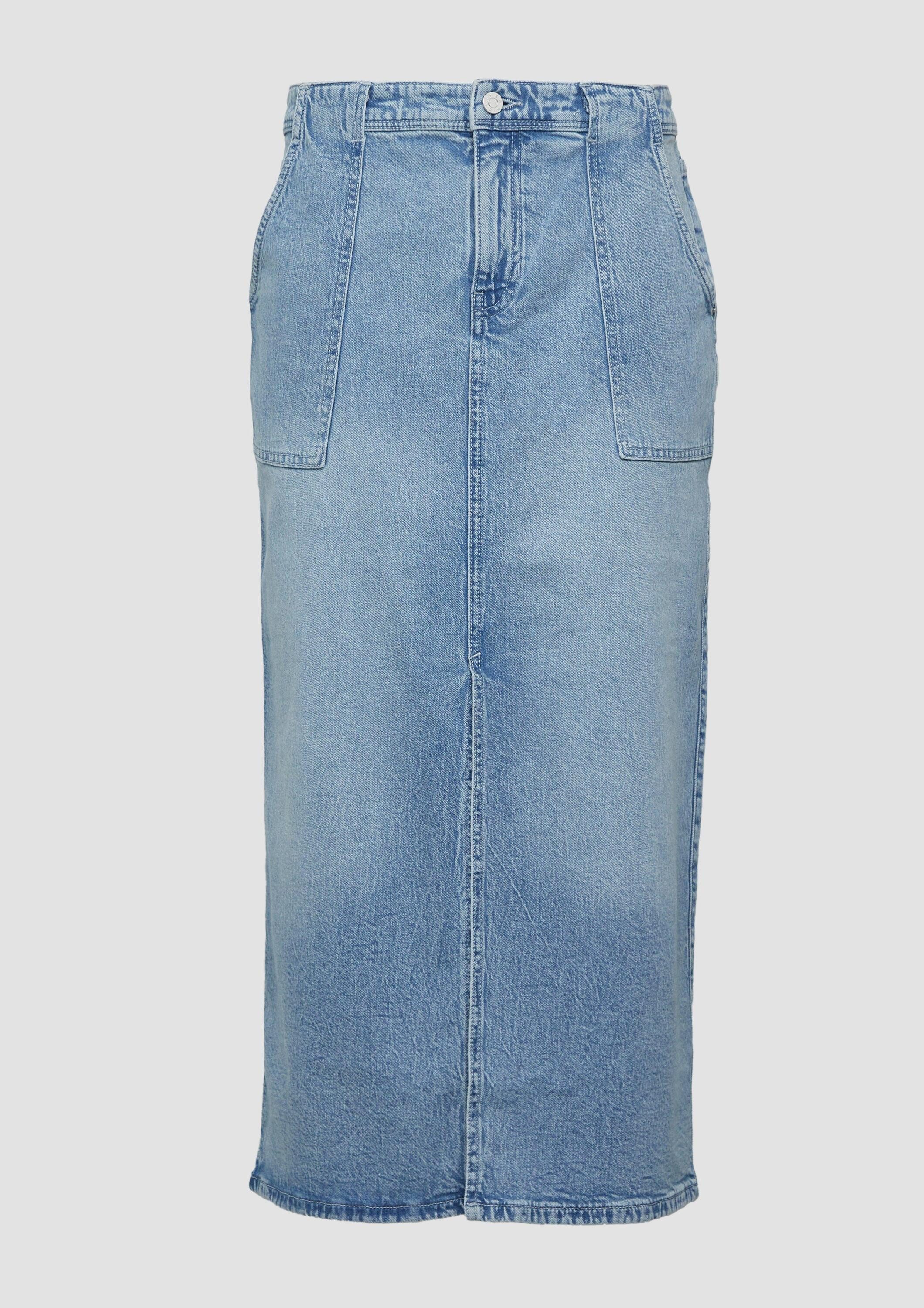 s.Oliver Midirock Rock Denim-Midirock mit Schlitz