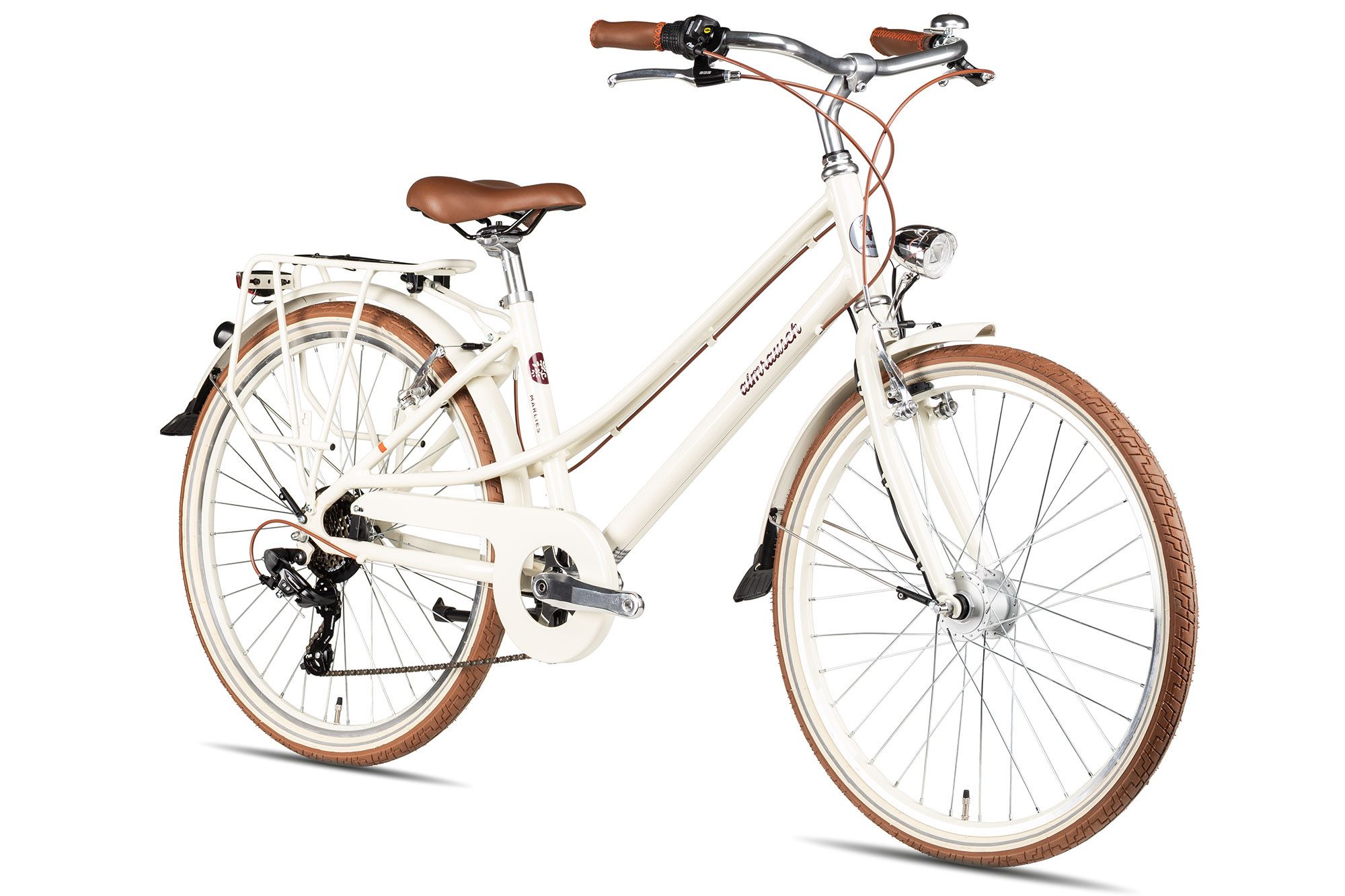 Almrausch Cityrad Marlies 6 26, 6 Gang Shimano Tourney 6 Schaltwerk, Kettenschaltung, Straßenausstattung braun/beige
