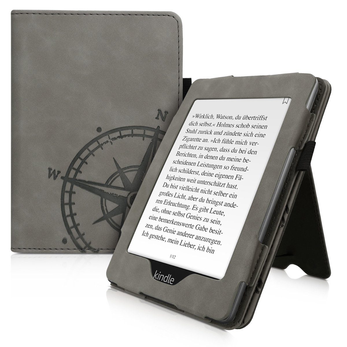 kwmobile E-Reader-Hülle, Schutzhülle für Amazon Kindle Paperwhite (10. Gen  - 2018) - Handschlaufe - Cover Kompass Vintage Design online kaufen | OTTO