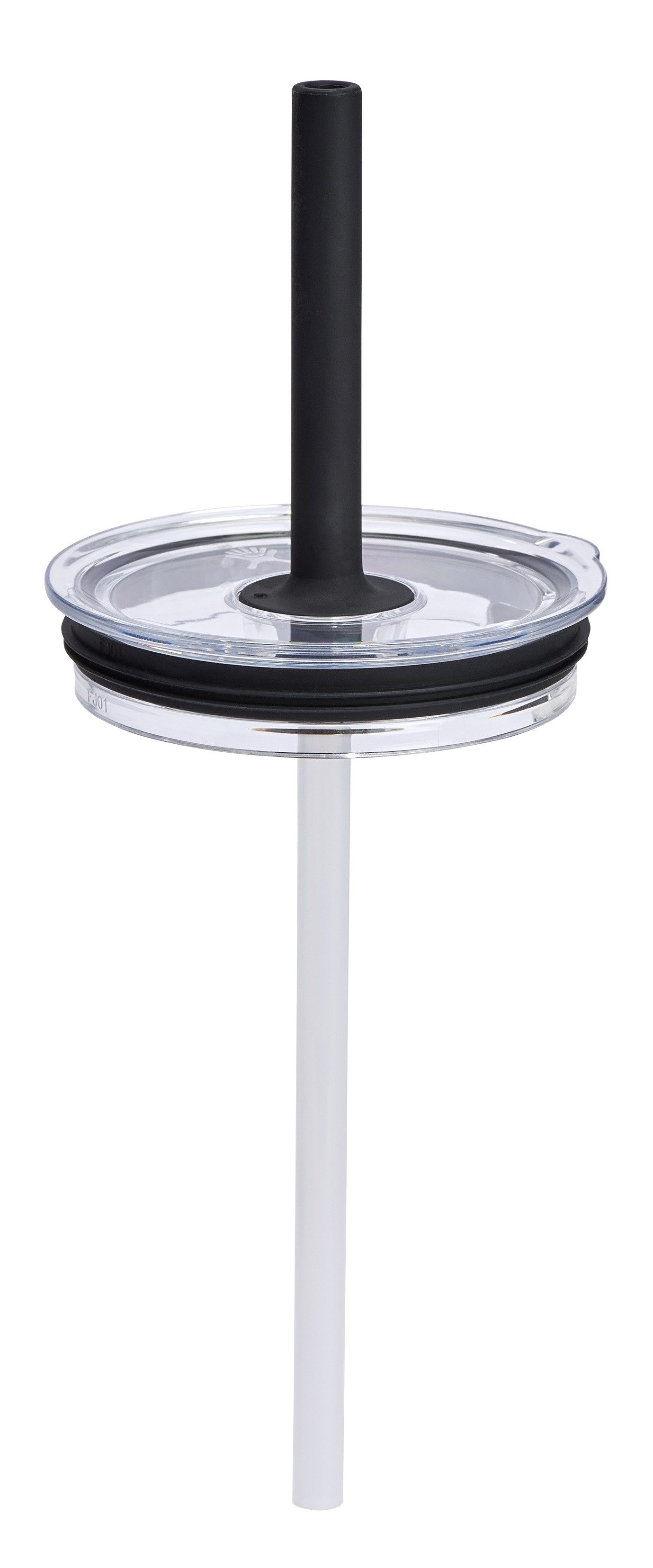 Hydro Flask Deckel Medium Press-In All Around Tumbler Straw Lid Clear, (1-tlg), Transparenter Deckel für freie Sicht mit Strohhalm