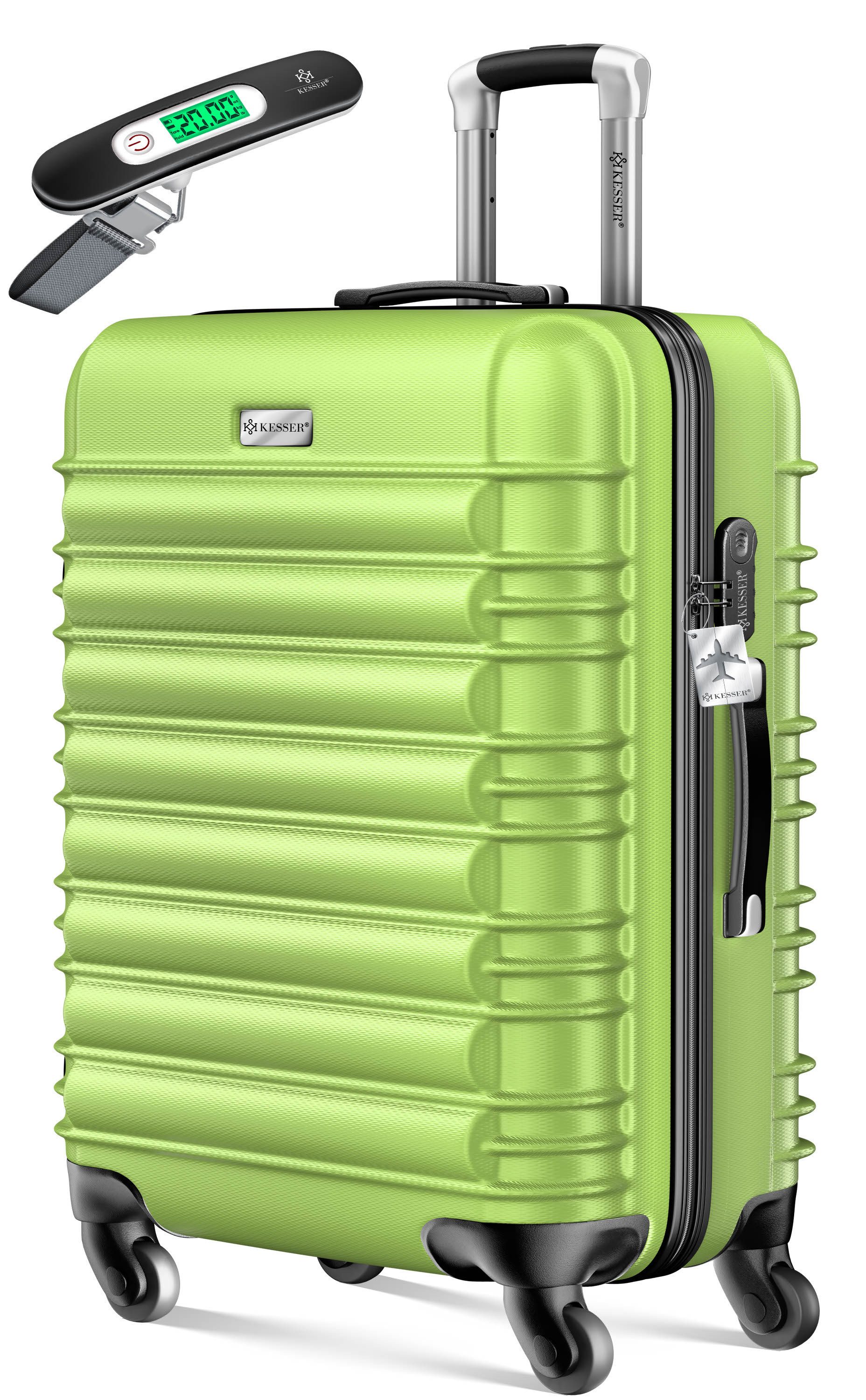 KESSER Hartschalen-Trolley Reisekoffer 84L Koffer Inkl. Kofferwaage + Gepäckanhänger, 4 Rollen, Rollkoffer ABS-Hartschale mit 4 Rollen, Zahlenschloss & Teleskopgriff
