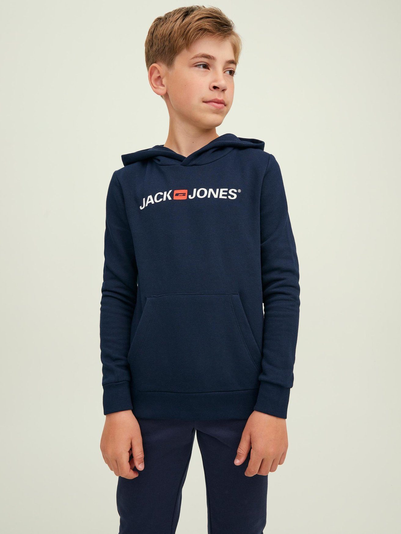 Sweater Hoodie in Kapuzen Jack Jones & 6533 Basic Blau Hoodie Pullover JJECORP