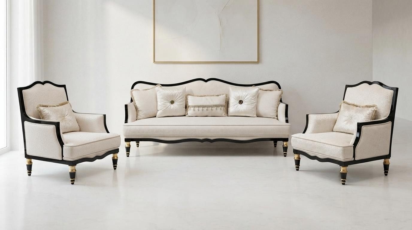 JVmoebel Polstergarnitur Sofa set Sofa Sessel Modern Stil Wohnzimmer Komfortabel, (3-tlg., 3-2)