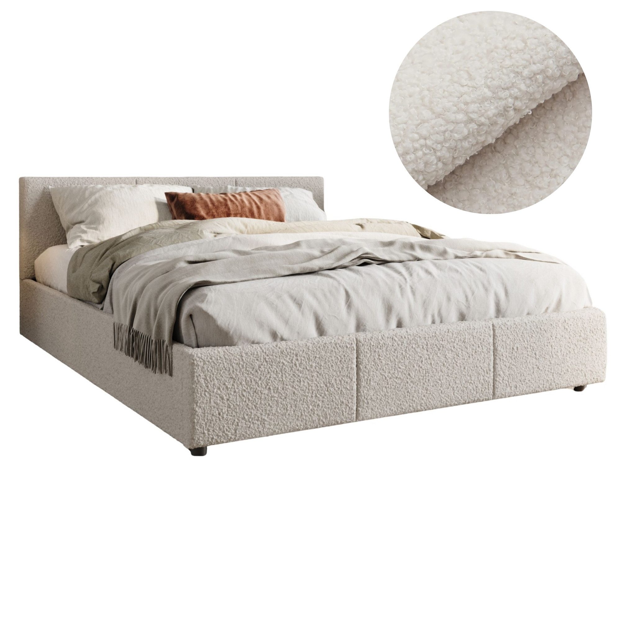 Home Collective Polsterbett Bett 140x200/160x200 Doppelbett Bettgestell mit günstig online kaufen