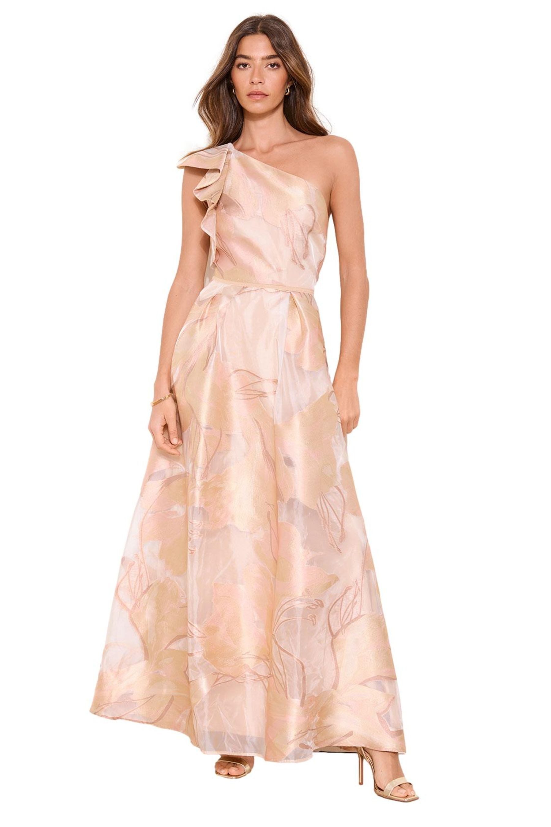 LIPSY One-Shoulder-Kleid Lipsy Premium einschulteriges Jacquard-Maxikleid ( günstig online kaufen