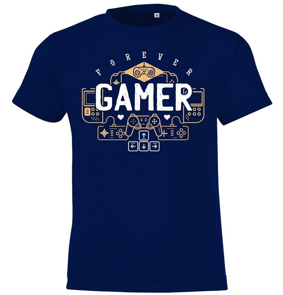 Youth Designz T-Shirt Gamer Forever Kinder T-Shirt für Jungen und Mädchen mit trendigem Frontprint