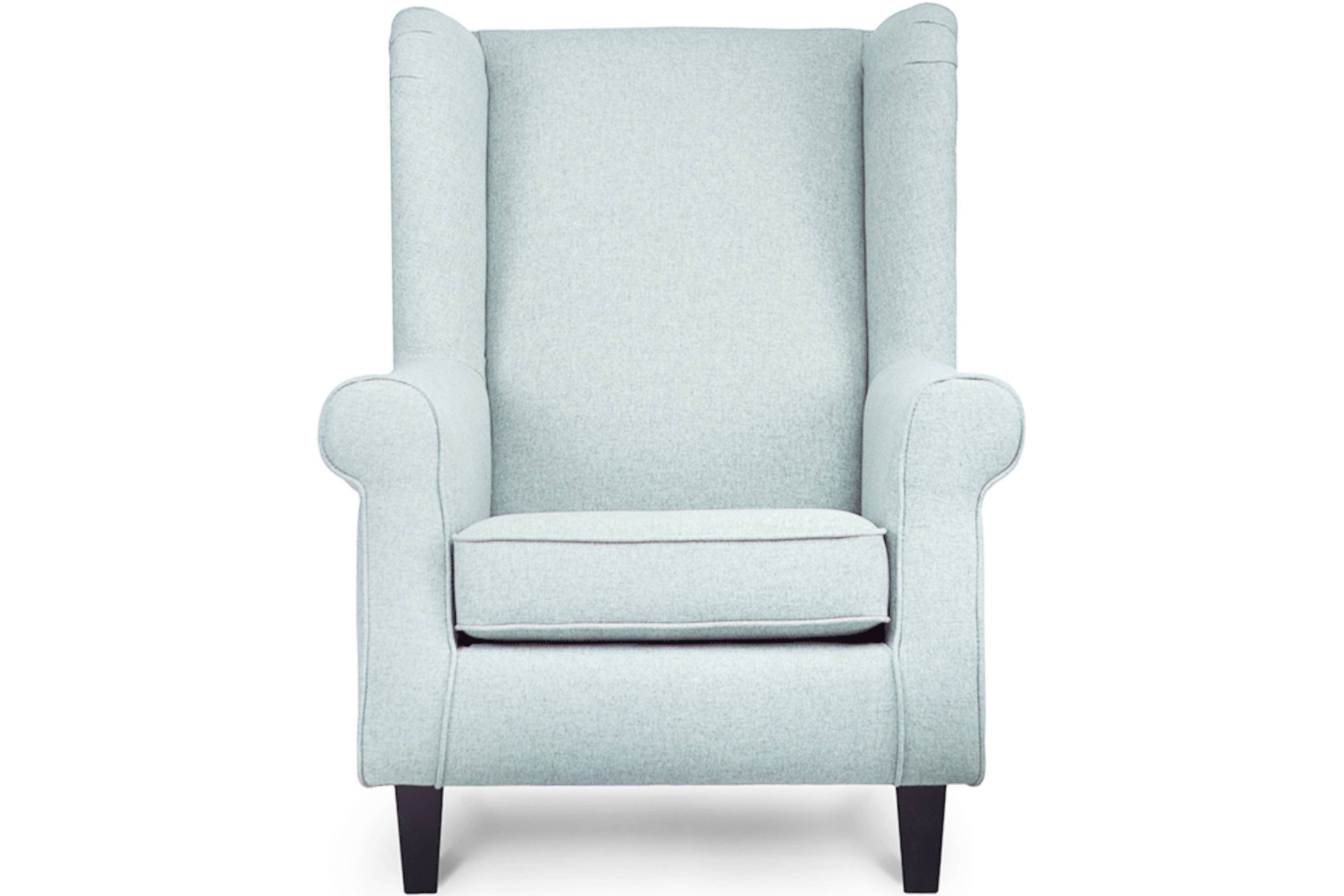 Konsimo Ohrensessel MILES Gepolsterter Sessel, mit Armlehnen, Sessel mit Federn in der Sitzfläche, Massivholzbeine | Ohrensessel