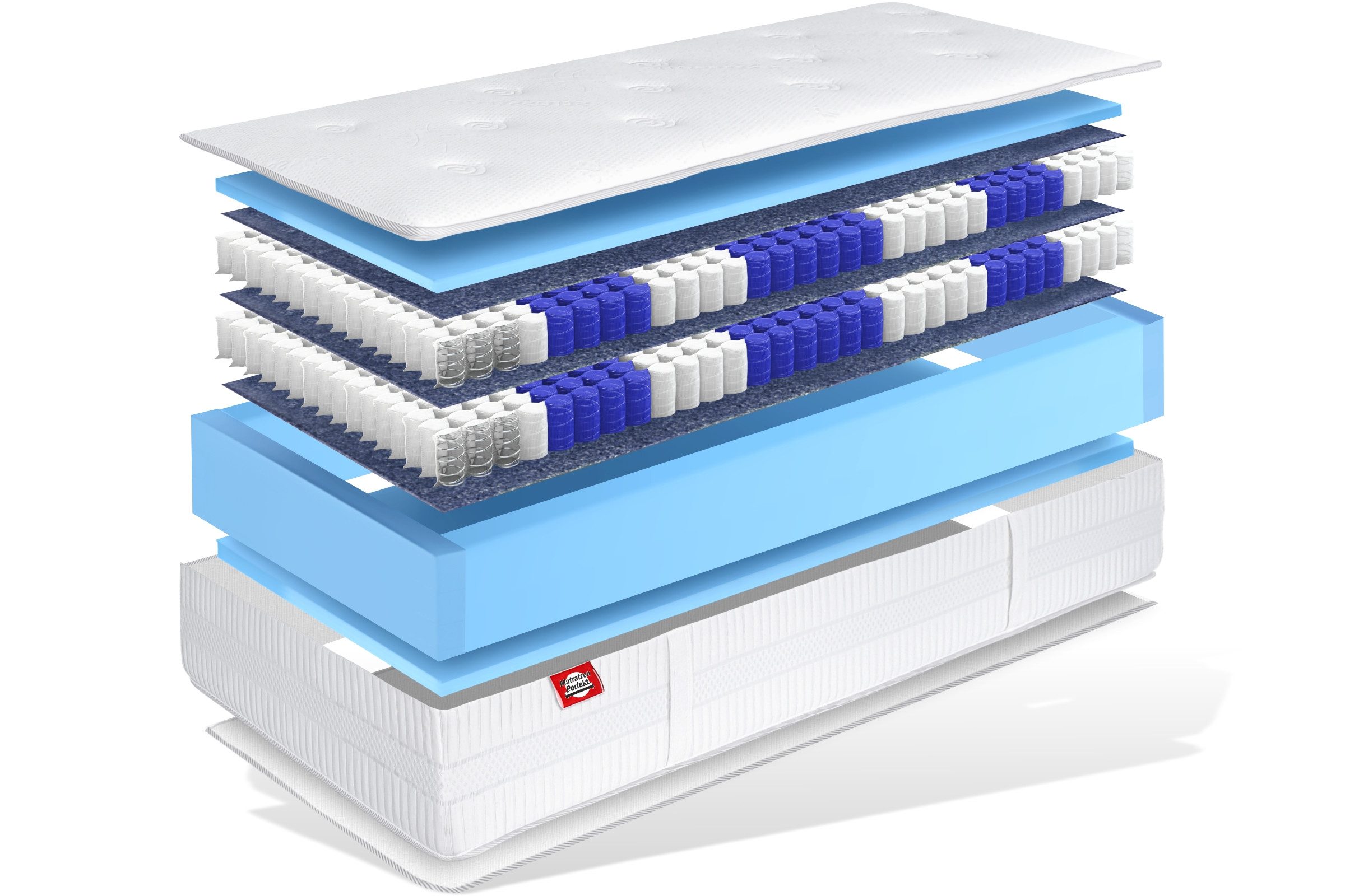 Boxspringmatratze 33cm hoch XXL, Doppel Taschenfederkern Matratze, TerraMed günstig online kaufen