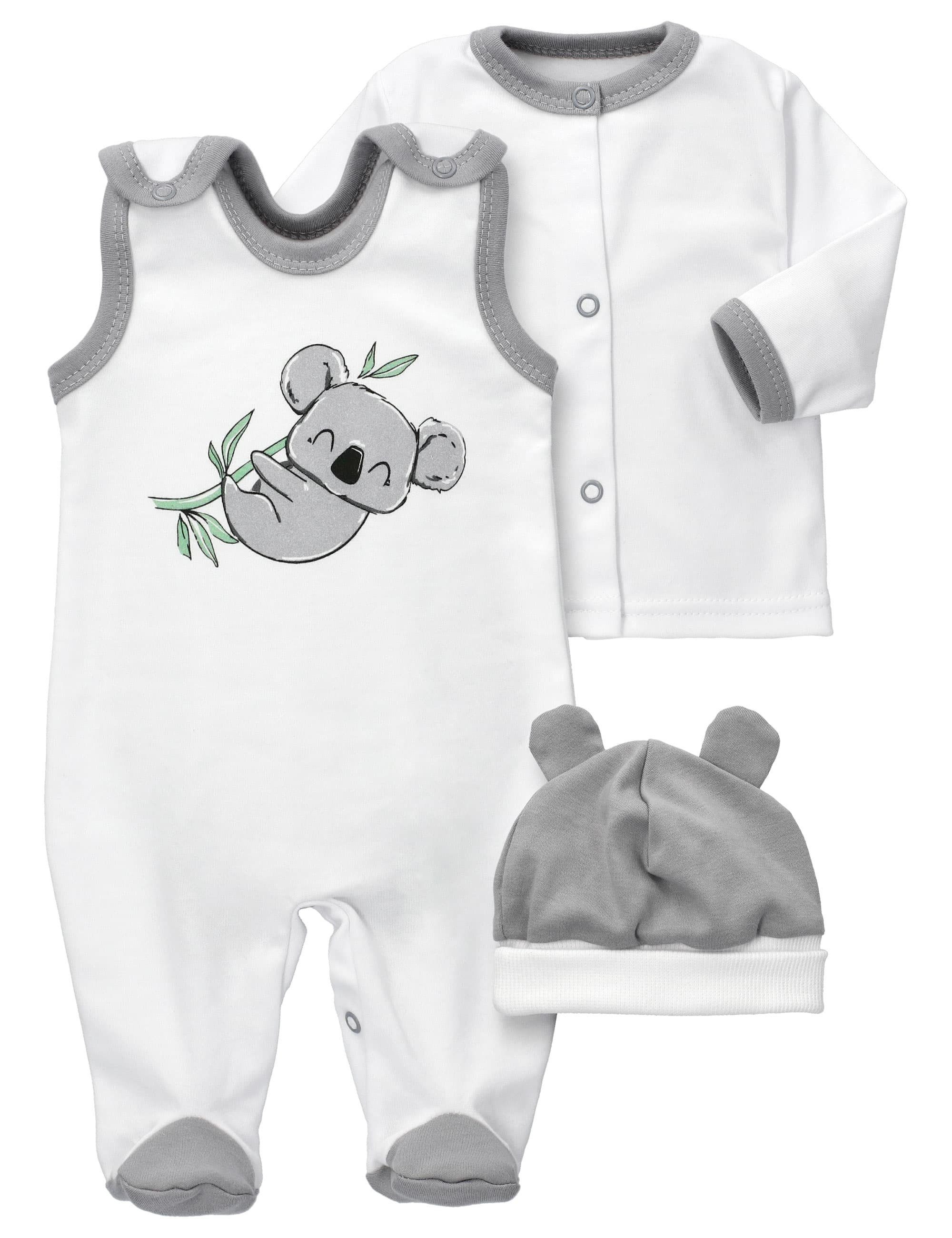 Baby Sweets Strampler, Jäckchen & Mütze Set Baby Koala (Set, 1-tlg., 3 Teile)