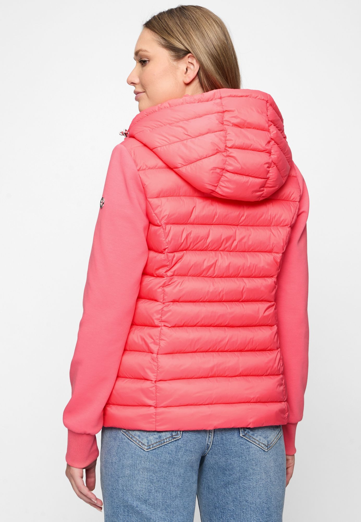 COVERED Hybridjacke Sophia3 L60366CO Kapuze abnehmbar, Reißverschlusstaschen, Kinnschutz, Windschutzblende