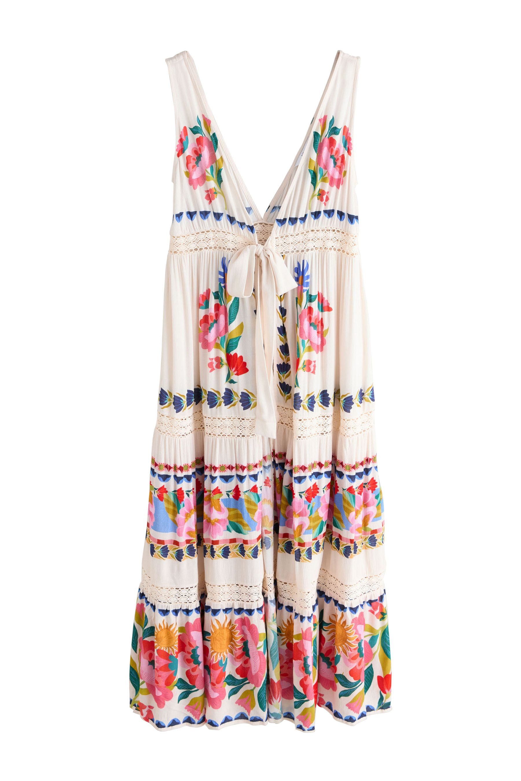 Strandkleid Maxi-Cover-up mit Bindedetail vorne