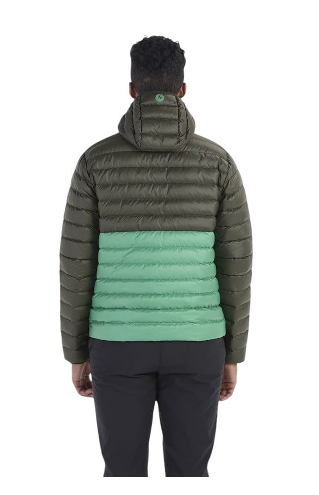 Marmot Winterjacke Winter-Daunenjacke Highlander Hoody dunkelgrün/grün Herren
