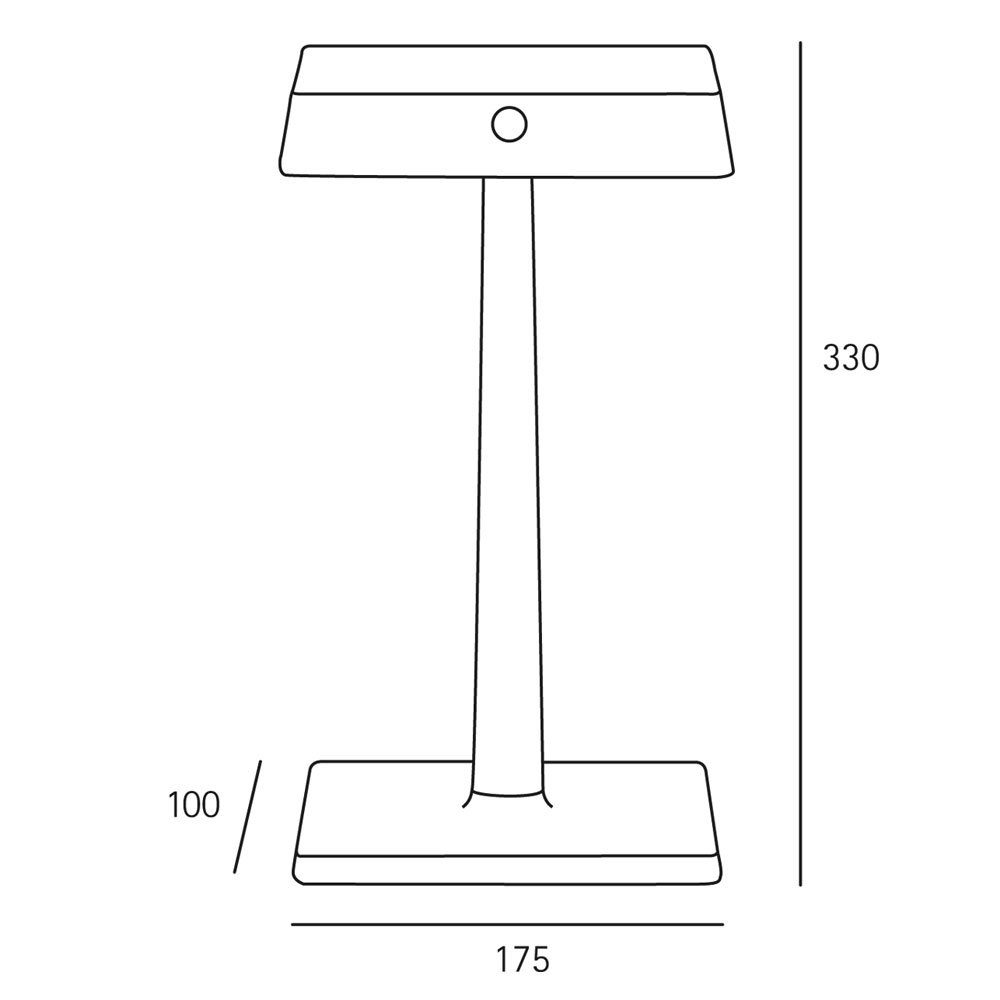 Tischleuchte Warmweiß, - Außenleuchte weiß Tischleuchte Akku fest LED Außen-Tischleuchte, LED-Leuchtmittel verbaut, Touchdimmer etc-shop