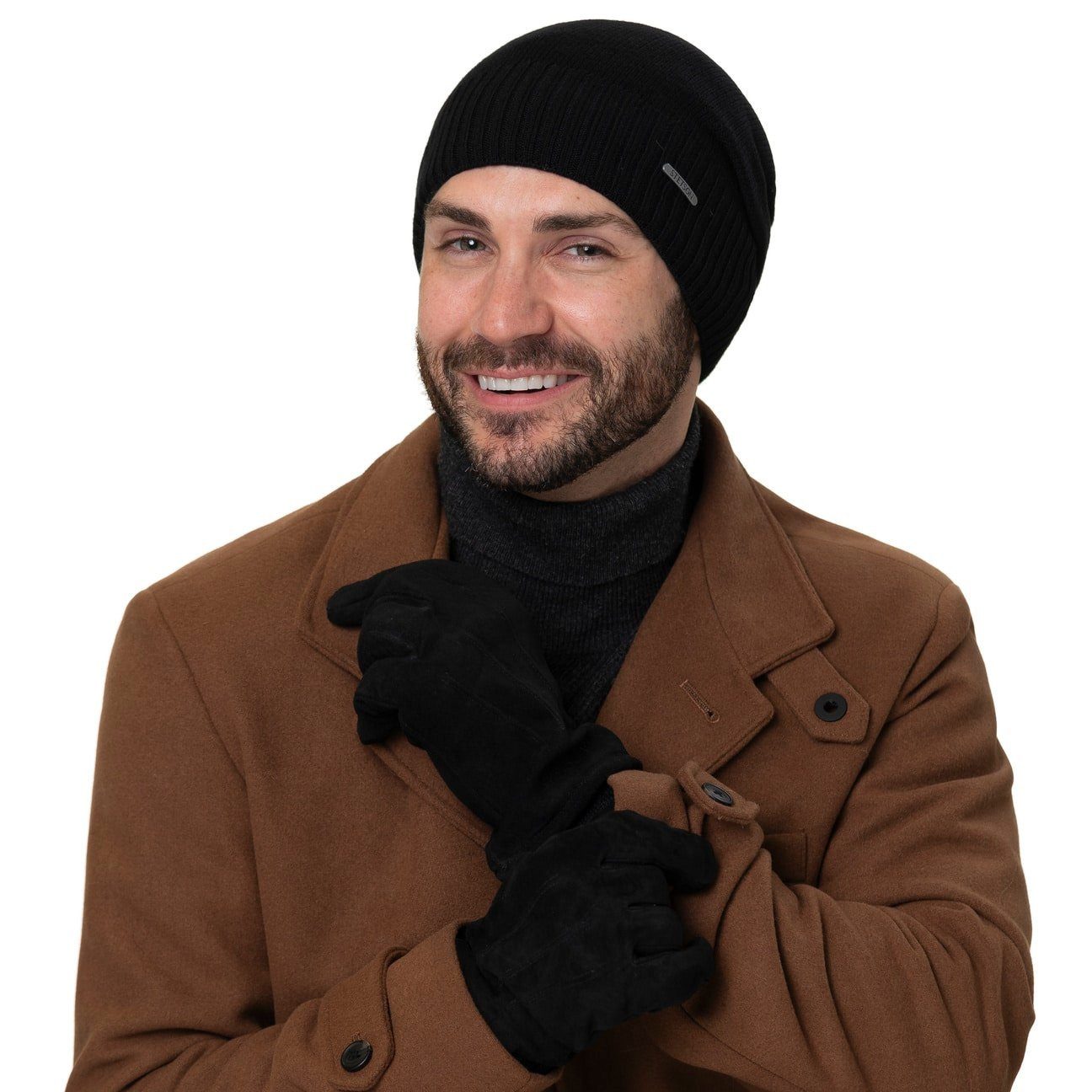 Stetson Lederhandschuhe (1-St) Lederhandschuhe mit Futter