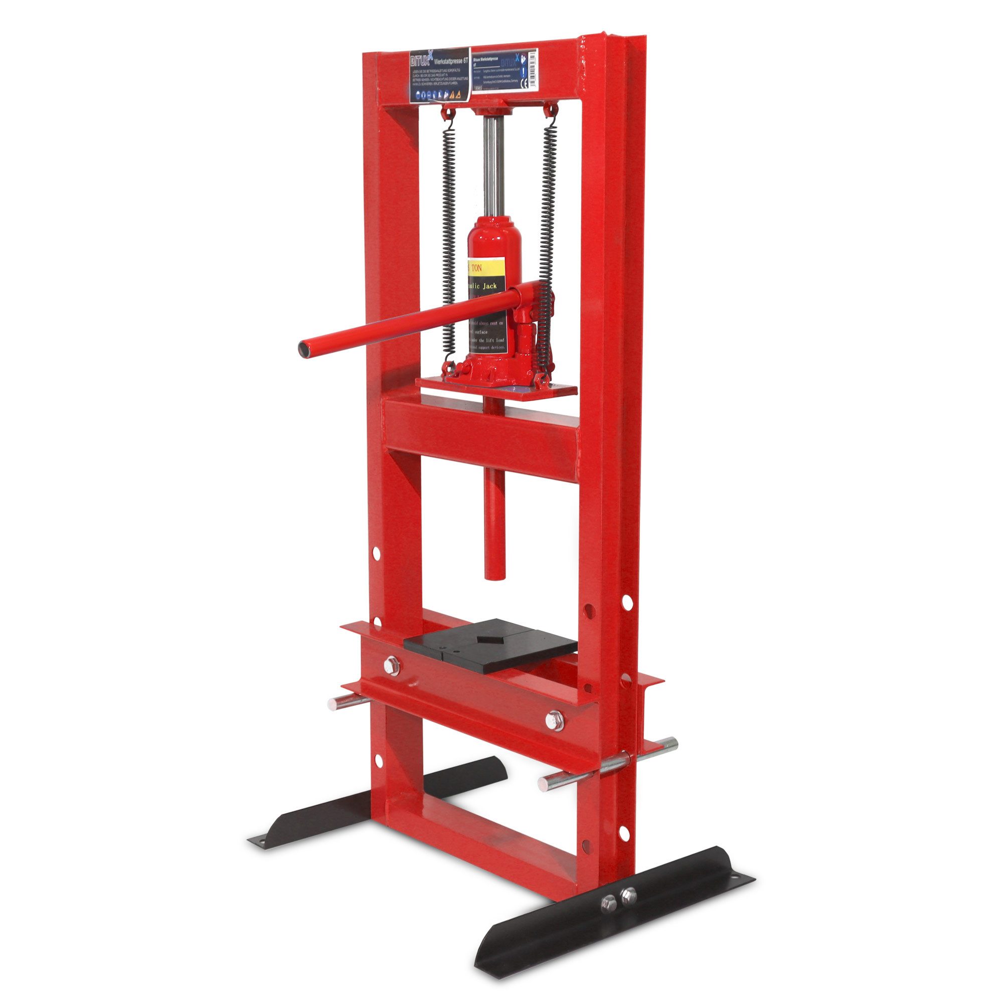 Bituxx Werkstattpresse 6T Rot, MS-19523