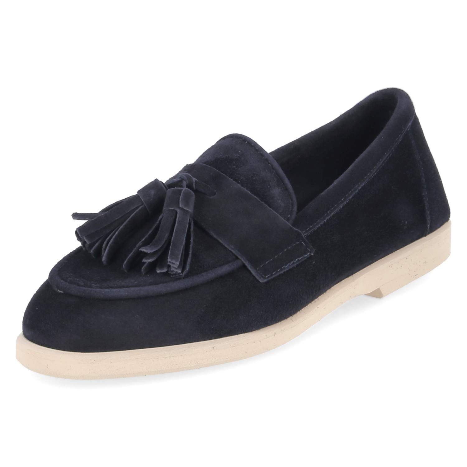 Kaerlek Kaerlek OLGA_2 BLU Damen Rauleder blau Slipper