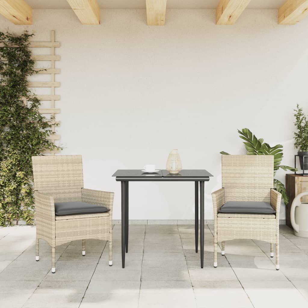 vidaXL Gartenstuhl Gartenstühle mit Kissen 2 günstig online kaufen