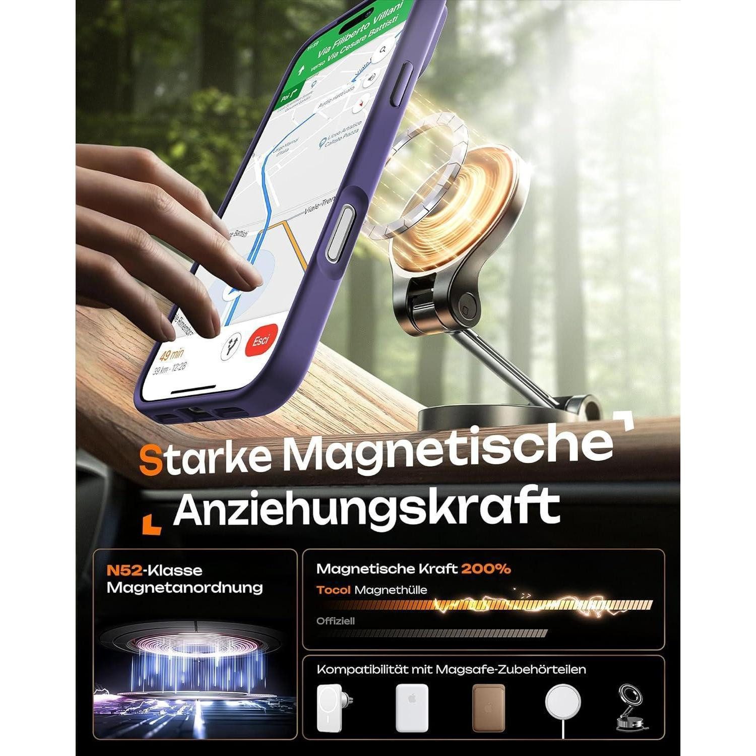 LuxusKollektion Handyhülle Hülle iPhone 17 Pro MagSafe Dunkellila – Bild 5 von 5