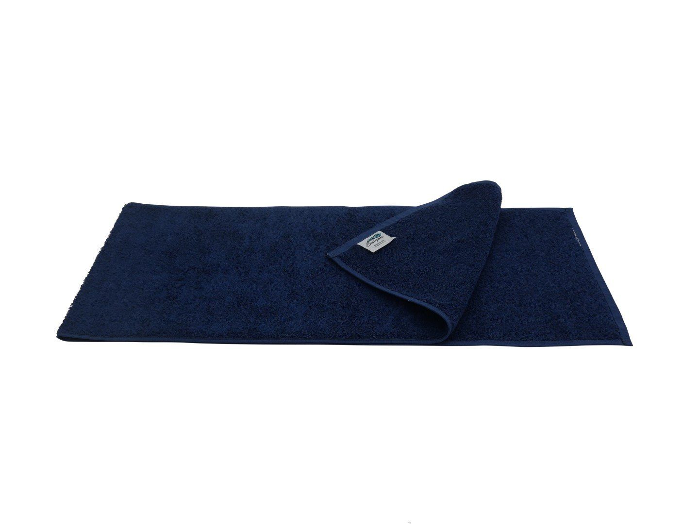 30x145 Baumwolle, Sporthandtuch Sporthandtuch marineblau, trocknend Schweißtuch cm (1-St), und schnell Sensepura Frottee saugstark
