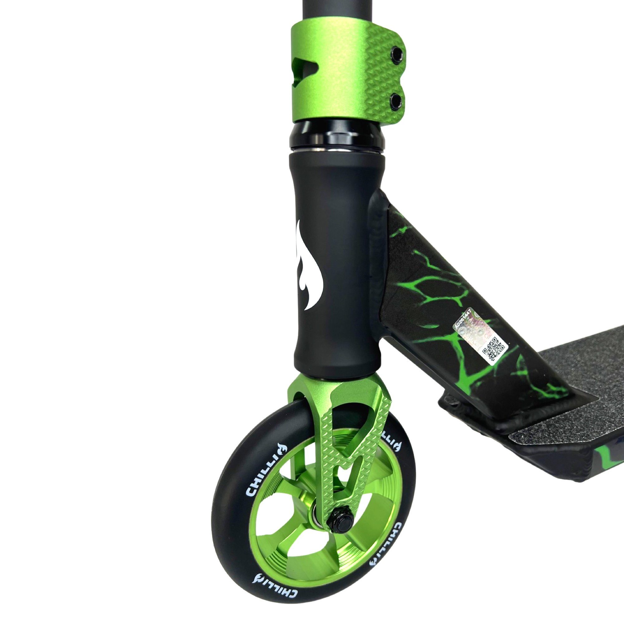 Reloaded H=85cm Chilli Pro Chilli V2 Stunt-Scooter Stuntscooter Grün Reaper