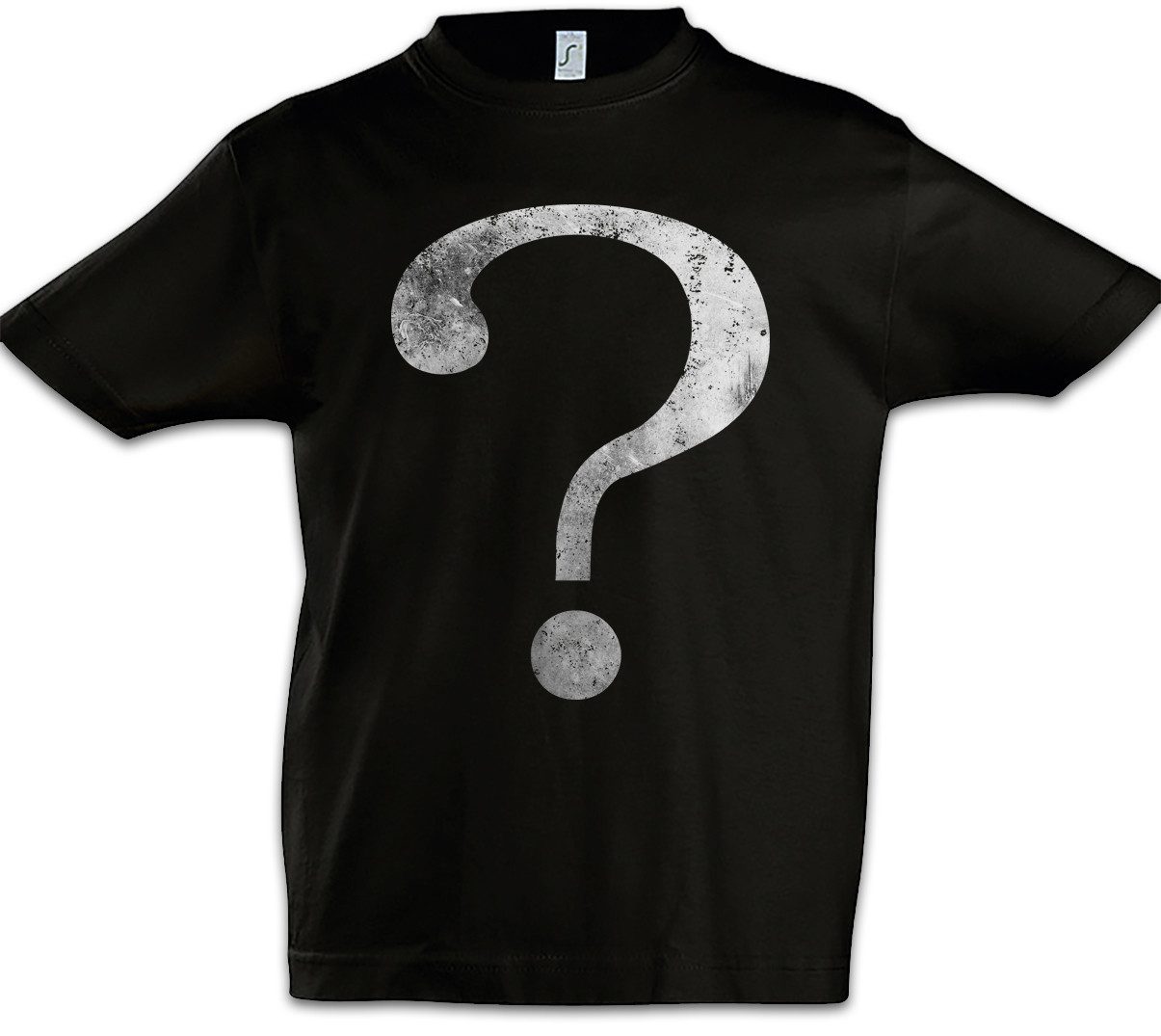 Print-Shirt Questionmark Kinder T-Shirt Lehrer Fun Teacher Professor Nerd Geek