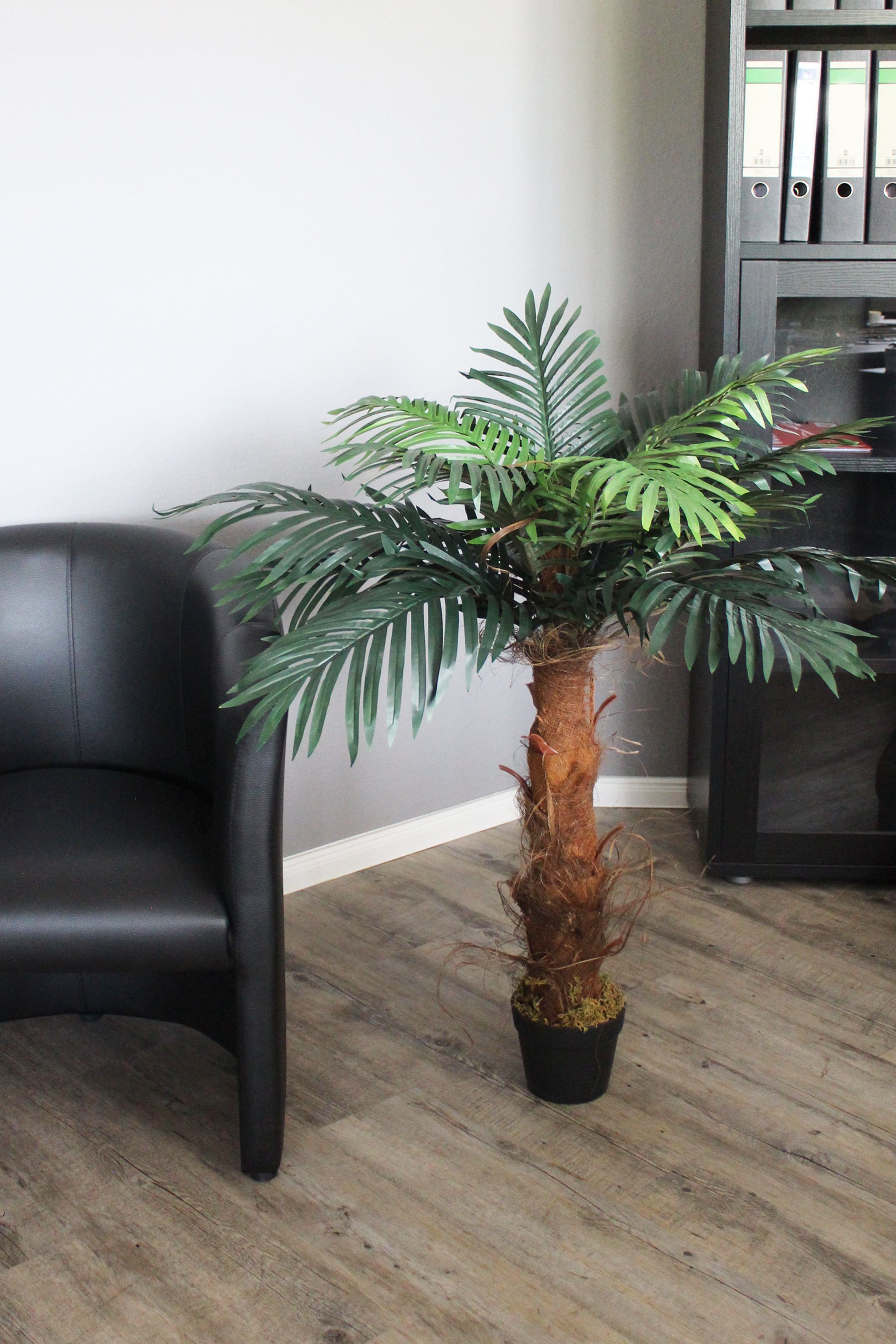 100 Kunstpflanze wie Palme, künstliche cm, Real-Touch Palme Pflanze 100 echt Höhe Arnusa, cm Kunstpalme