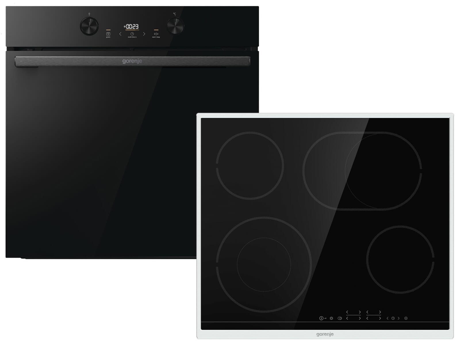 GORENJE Backofen-Set, mit kein Auszug vorhanden, Pyrolyse-Selbstreinigung, Timer, TouchControl-Bedienung