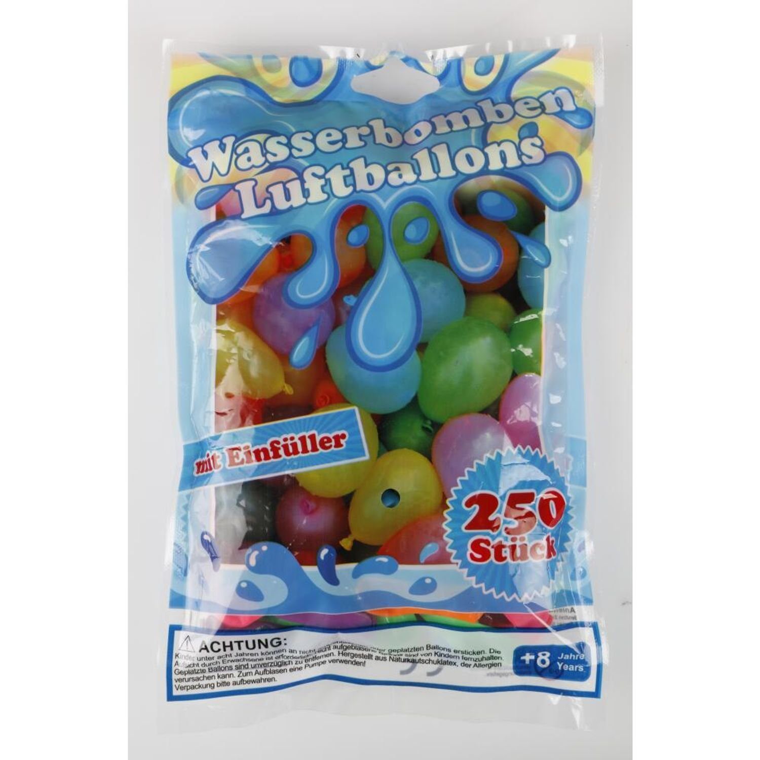 BURI Folienballon 48x Wasserbomben Spielzeug Fun Garten Party Spaß toben Play Wasserschl
