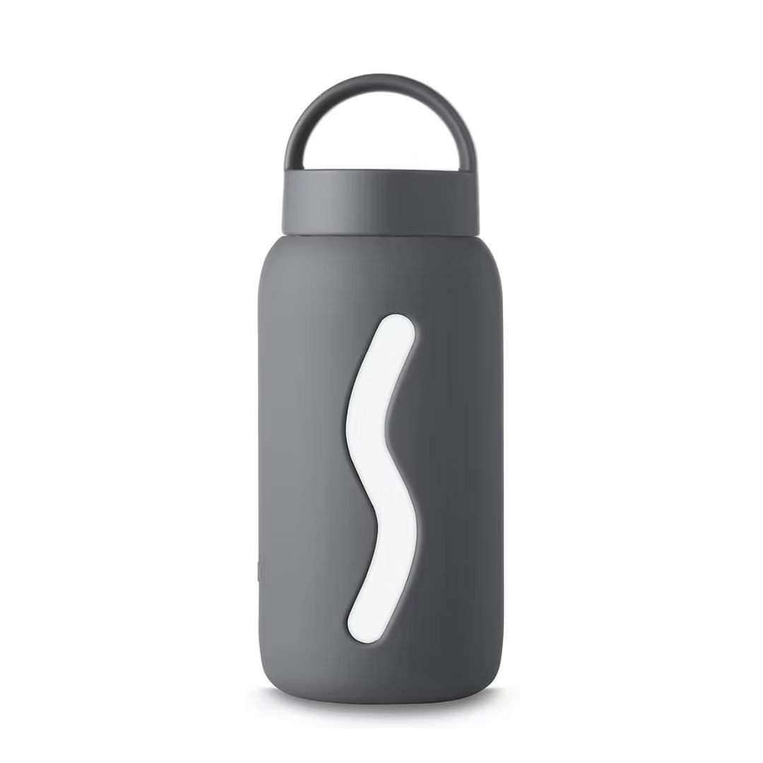 suebidou Trinkflasche Mini Bottle 500 ml aus hochwertigem Borosilikatglas verchiedene Farben, 500 ml, aus robustem Borosilikatglas