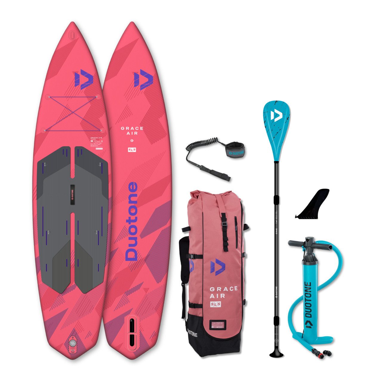 DuoTone SUP-Board DUOTONE GRACE AIR SLS 11\'2 iSUP SUP Board Damen Allround Set 7,2kg