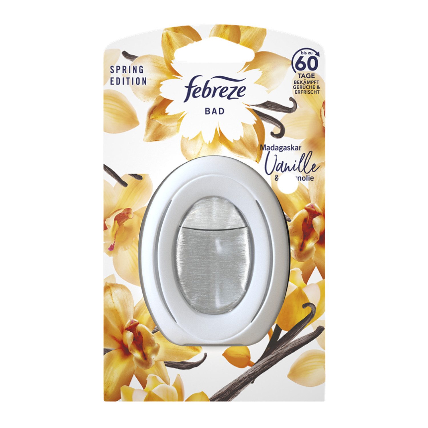 Febreze Raumduft 3 x Febreze Bad Madagaskar Vanille & Magnolie je 8 ml Lufterfrischer