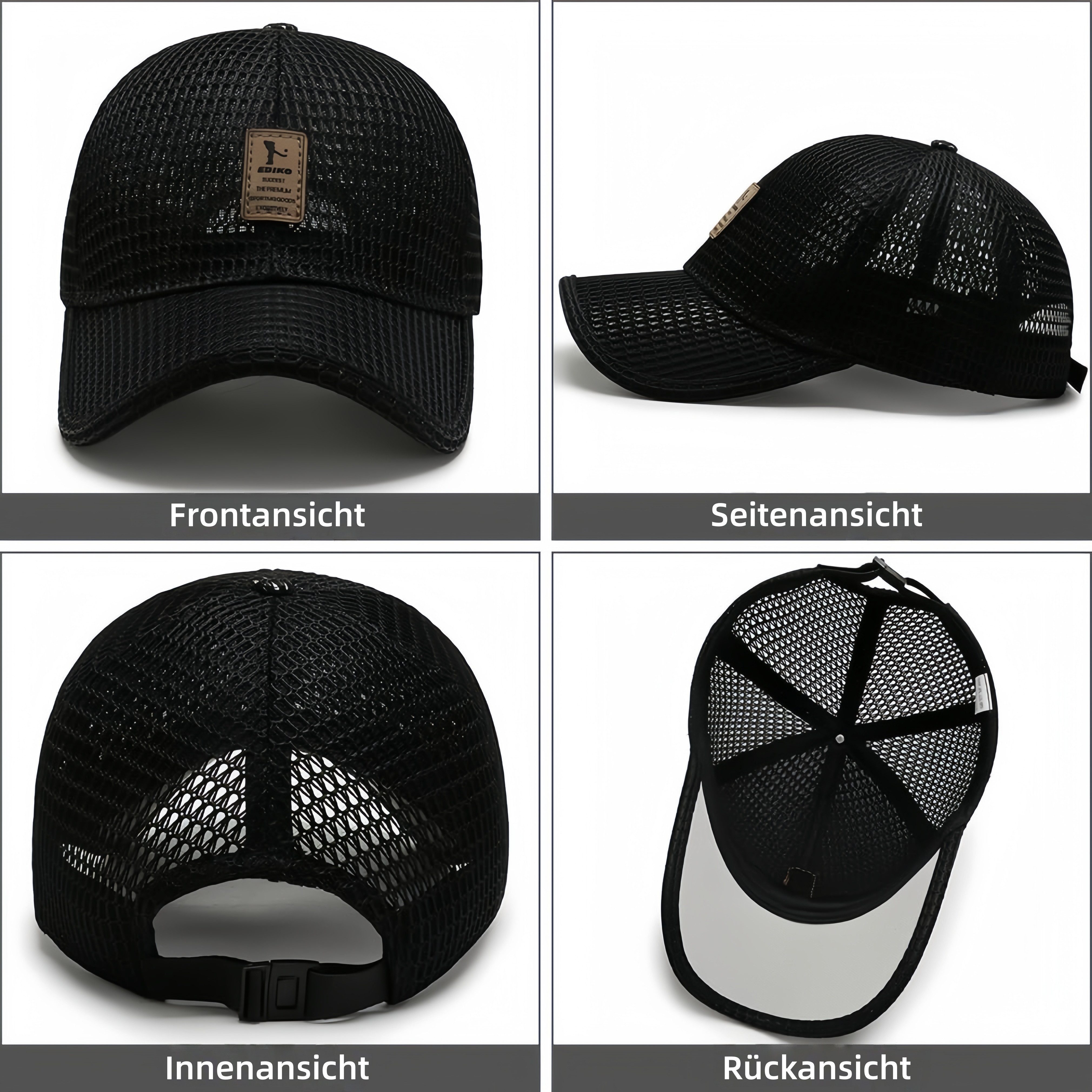 FOUORTUNATE-BEE Baseball Cap Sommer Baseballkappe für Herren, atmungsaktiv & leicht Freizeit-Dad-Cap für Erwachsene, ideal für Outdoor-Aktivitäten – Bild 4 von 5