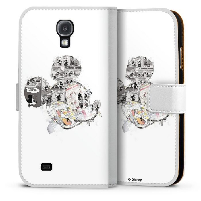 DeinDesign Handyhülle Mickey Mouse Offizielles Lizenzprodukt Disney Mickey Mouse - Collage Samsung Galaxy S4 Hülle Handy Flip Case Wallet Cover Handytasche Leder