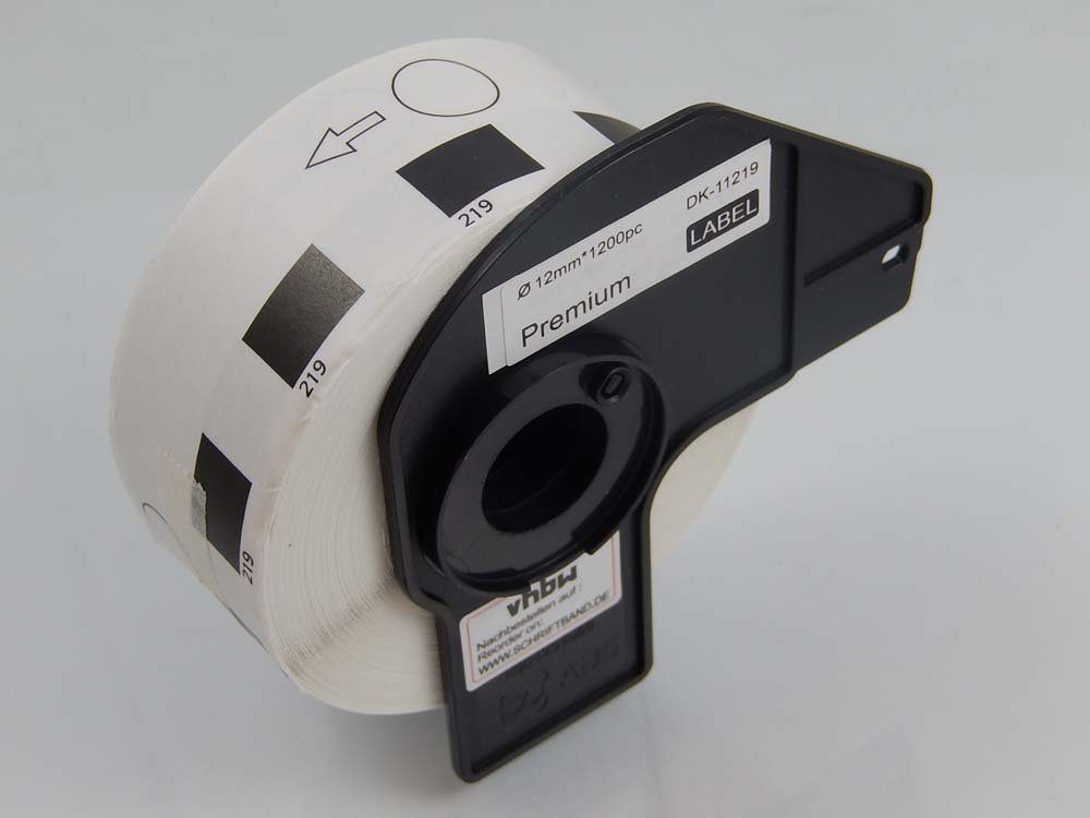 vhbw Etikettenpapier passend für Brother PT QL500BW, QL-550, QL-560, QL560VP, QL-570