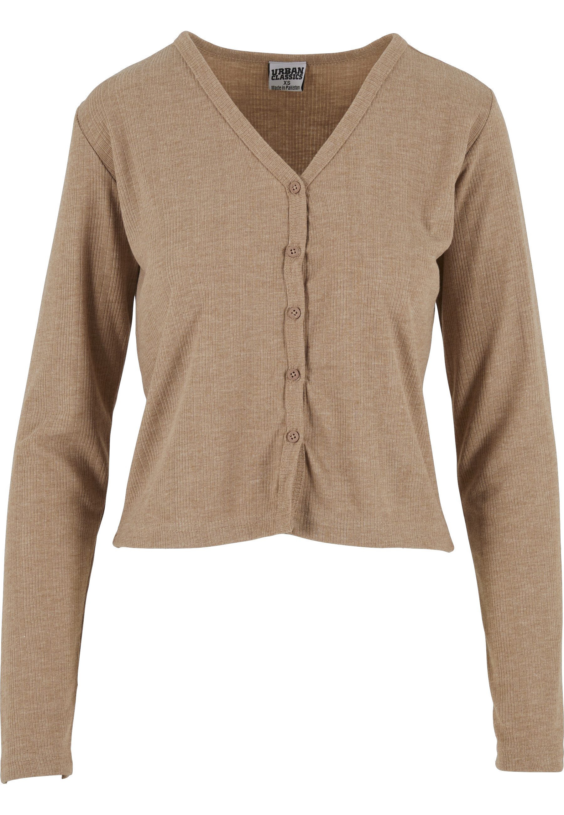 URBAN CLASSICS Strickjacke Urban Classics Ladies Rib Cardigan (1-tlg)
