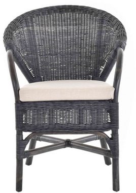 Krines Home Sessel Rattansessel Lounge Rattanstuhl Armlehne Clubsessel Wintergartensessel, Stapelbar