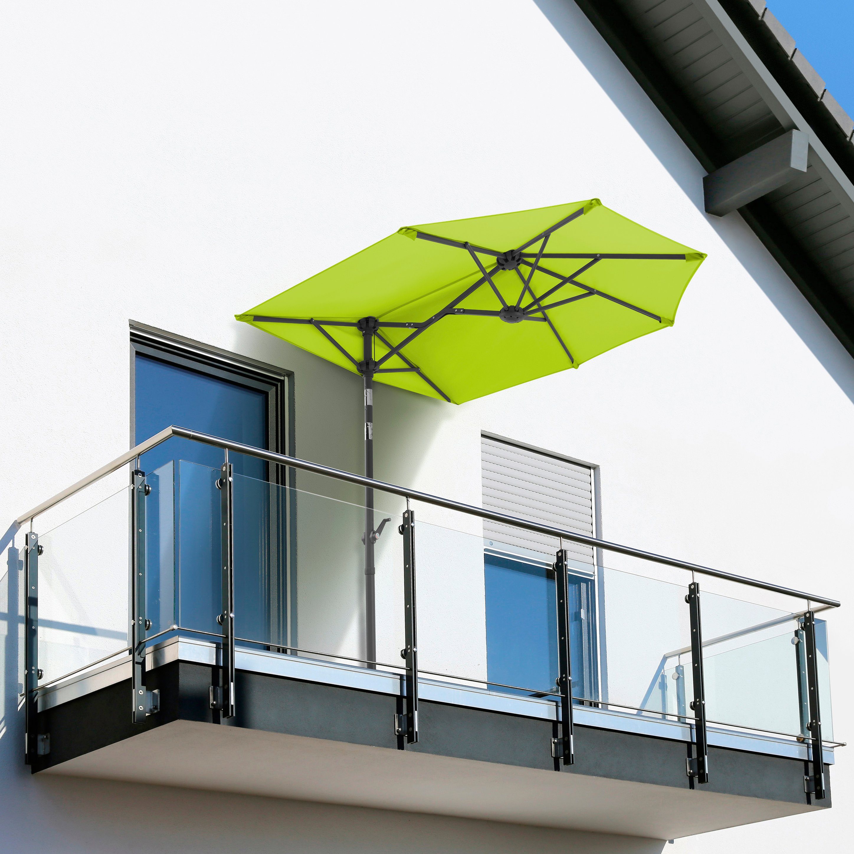Schneider Schirme Balkonschirm Salerno mezza, LxB: 150x150 cm, mit Schutzhülle, ohne Schirmständer