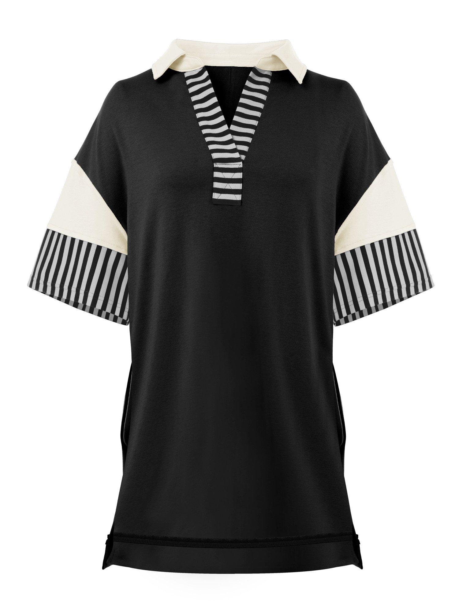 Imily Bela Minikleid Damen Polo Oversized Sweatshirt Kleider (Packung, 1-tl günstig online kaufen